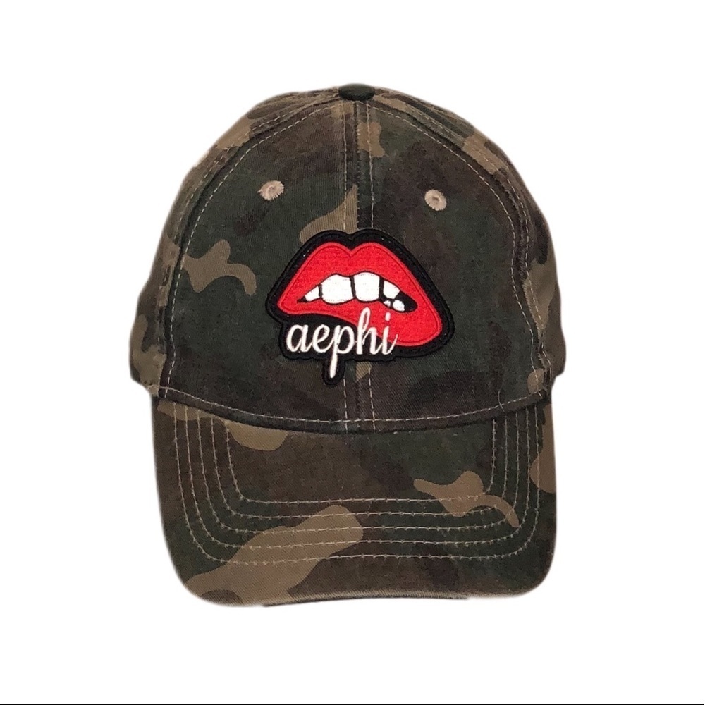 Washed Camo Baseball Hat W/ Aephi Patch